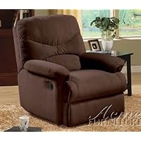 Recliner Chair in Chocolate Microfiber