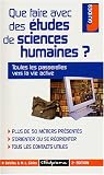 Que faire des �tudes de sciences humaines ?