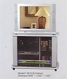 BEAUTIFUL TV ENTERTAINMENT STAND IN SILVER FINISH