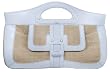 MAXX New York Washington Raffia Medium Cutout Clutch