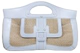 MAXX New York Washington Raffia Medium Cutout Clutch