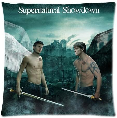 2014 NEW Supernatural Showdown Two And A Half Men Throw Pillow Cover Cushion Case 18x18 inch - Two Sides