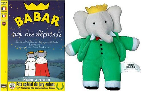 Babar roi des éléphants (inclus 1 peluche)
