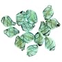 Light Green Leaf Silver Foil Murano Glass Bracelet Loose Beads