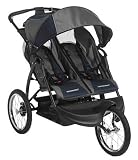 Baby Trend Double Jogger Stroller in Grey and Navy