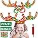 MGparty Christmas Inflatable Reindeer Antler Toss Game for Xmas Kids Teens Party Favors Supplies Outdoor Indoor Ring Toss Game