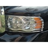 921 Dodge Ram 2002 - 2005 Truck Chrome Stainless Steel Headlight Insert Guard by TFP