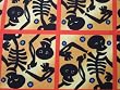 Days of the Dead Skeleton Free Spirit Halloween Fabric Yard