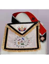 Home: Masonic Fraternal Scottish Rite 32 Degree Master of Royal Secret Regalia Apron Collar Set - Souvenir Fashion