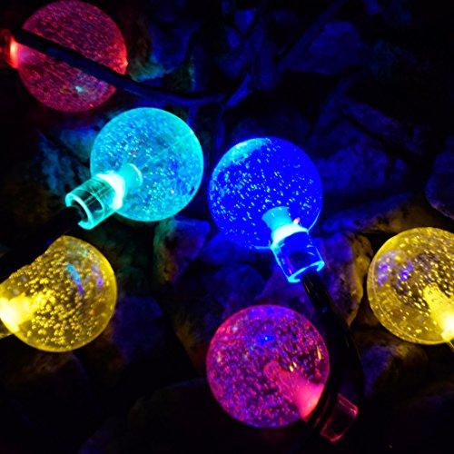 [8 Mode 30LED 20ft] Solar String Lights Outdoor Multi-color, SolarStar Ball Lights Waterproof Decoration for Home, Garden, Patio, Party, Wedding, Christmas Tree, Halloween