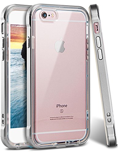 iPhone 6 Case, Ansiwee® Reinforced Frame Crystal Slim Highly Durable Shock-Absorption Flexible Soft Rubber TPU Bumper Hybrid Protection Light Case for Apple iPhone 6/6S 4.7 Inch (Gray)