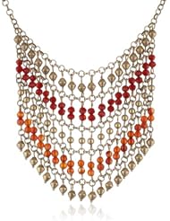 Lucky Brand Red Multi-Beaded Pendant Necklace, 29"