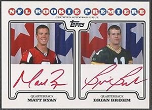 2008 Topps #RB Matt Ryan & Brian Brohm Rookie Premiere Dual Red Ink Auto - NFL Autographed Rookie Cards