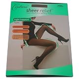 Sheer Relief Light Support Tights Size Medium (Sherry)