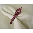 Set of 4 Vintage Style Metal Napkin Rings, Red