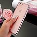 Nicexx NEW iPhone 7 Clear Case with Rhinestone Gold Plated Frame Soft TPU Case Transparent Bling Glitter Case for iPhone 7 (Rose Gold)
