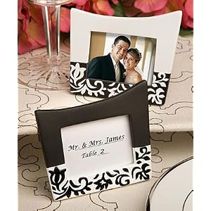 Damask Picture Frame / Placecard Holder Wedding Favors, 30