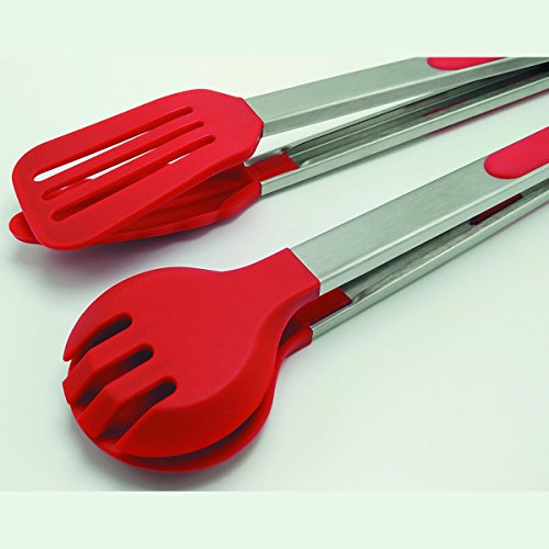 Salad Tongs and Flipper Tong for Kitchen Barbecue Cooking Grill Tongs