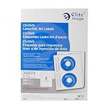 CD/DVD Labels, Permanent Adhesive, 300/PK, Matte White, Sold as 1 pack