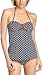 It Figures Women's I.F.&reg; Retro Dot Bandeau Swimsuit,Indigo,16