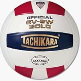 Tachikara SV-5W Red, White and Blue Leather Volleyball