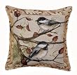 Autumn Chickadee Decorative Throw Pillow 17" x 17"