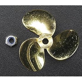 Aquacraft 3-Blade Metal Prop w Locknut Bristol Bay from Boat Parts