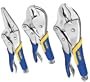 Irwin 76SG Vise Grip 3 Piece 6-Inch Long Nose, 7-Inch and 10-Inch Straight Jaw Soft Grip Plier Set