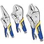 Irwin 76SG Vise Grip 3 Piece 6-Inch Long Nose, 7-Inch and 10-Inch Straight Jaw Soft Grip Plier Set