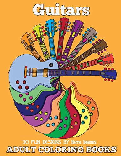 adult coloring books guitars volume 19