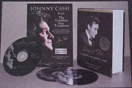 Johnny Cash Reads the Complete New Testament 16 CD Delulxe Gift Set with Free Ring of Fire Book and Music CD