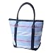 Olive N Figs Blue Stripe Large Tote with Leather Handles