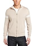 Image of Spring+Mercer Men's Full Zip Varsity Cardigan, Brown, Medium
