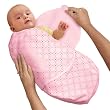 Kiddopotamus & Co 100% Cotton Knit SwaddleMe&reg; Pink Cocoa Dot - Large