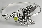 Victorian Fairy in a Comfortable Strap Style Accented with Genuine Peridot