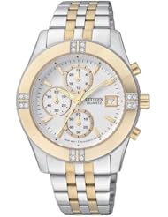 Citizen Quartz Chronograph Swarovski Crystal Bracelet Womens Watch - FA1044-51A