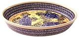 Bunzlauer Polish Pottery 350-DU8 Oval Baker, Blue with Yellow, White, and Green