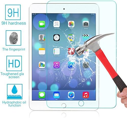 iPad Mini 1 2 3 Screen Protector Film,Anti-Scratch Bubble-free Anti-Fingerprint Ultra Clear Thin 9H Premium Tempered Glass 0.26mm HD Screen Protector Film for Apple iPad Mini1 / Mini2 / Mini3