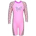 TFJH Girls Swimsuit UPF 50+ UV One Piece Butterfly Swimwear 3-9 Years