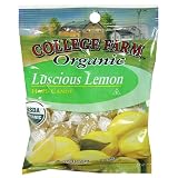 College Farm Organic Candy, Luscious Lemon, 4.75-Ounce Bags (Pack of 6)