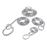 Gold Panda-New Solid Snake P Choke Chain Metal Training Collar For Dog Puppy (13.8"×0.08" / 35×0.2cm)