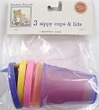 3 Sippy Cups & Lids, Pink