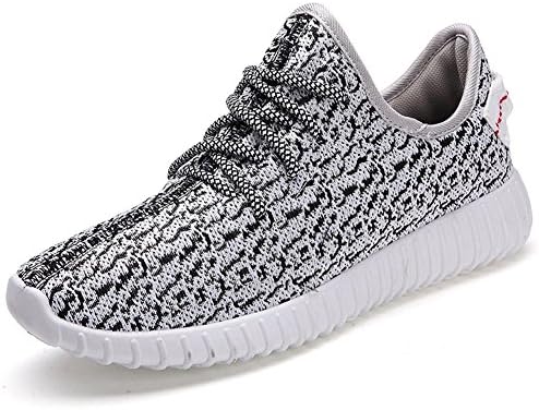 Hicooer Man Women Athletic Running Shoes Breathable Casual Fashion Sneakers 201,44 Grey 9.5