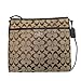 Coach 12CM Signature File Bag - Khaki/Mahogany
