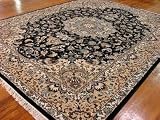 5x8 Black Persian Tabriz Rug