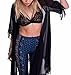 Eshion Women's Semi Sheer Full Lace Thin Band Bralette Lingerie Bra Tops (M, Black)