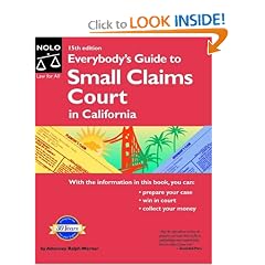 Everybody's Guide to Small Claims Court in California
