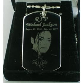 Michael Jackson RIP dog tag pendant necklace dog tag