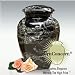 The UrnConcern® Bendemeer Cremation Urn, A Black Grain Polished Marble Urn, 3"