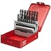 Dormer A190 High Speed Steel Jobber Length Drill Bit Set with Plastic Case, Black Oxide Finish, 118 Degree Conventional Point, Wire Size, 60 piece, #60 to #1